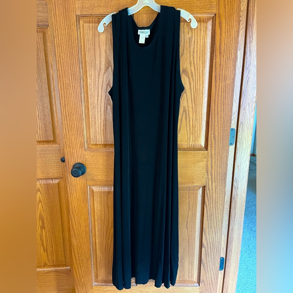 Elegant Black Sleeveless Maxi Dress Coldwater Creek XL Petite